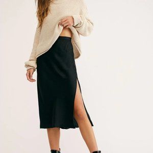 Free people Black half slip skirt M